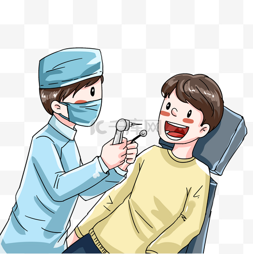 牙科医生检查牙齿图片