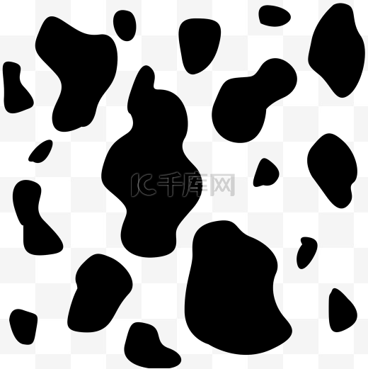 奶牛黑白斑纹奶牛花纹图片