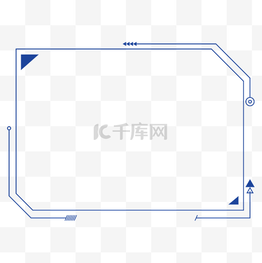 深色科技蓝简约线条漂浮几何边框图片