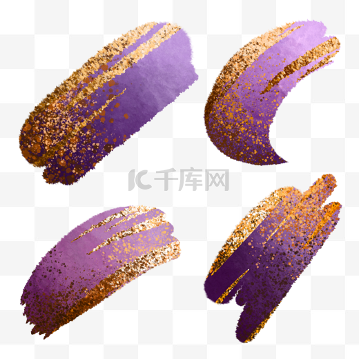 金箔装饰紫色水彩色块图片