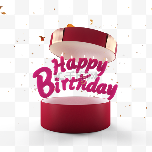 生日快乐蜡烛礼盒字体图片