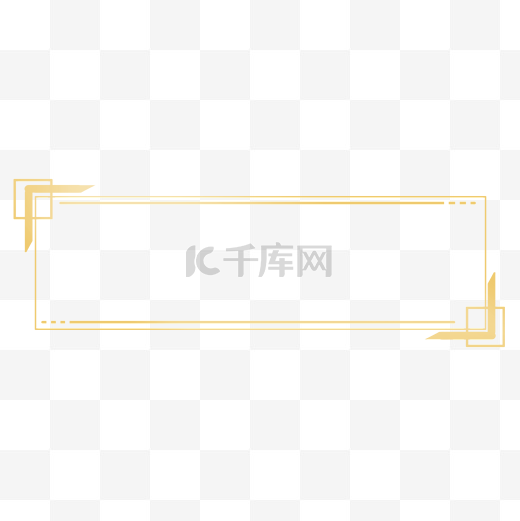 简约中国风金色标题框边框图片