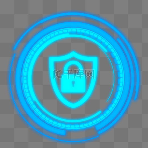 信息安全蓝色锁图片