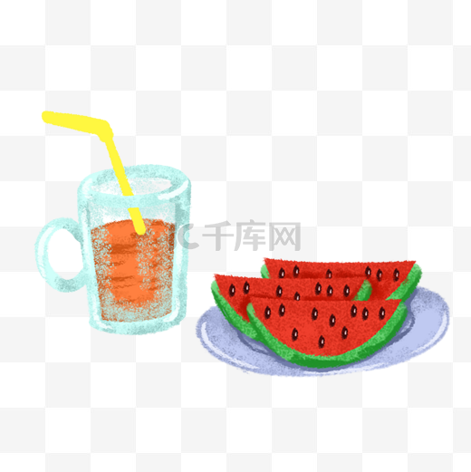 饮料夏季美食西瓜图片