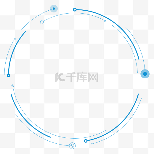 浅蓝色科技弧线圆环图片