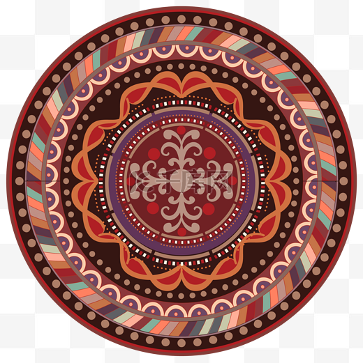 中式古典花纹地毯图片