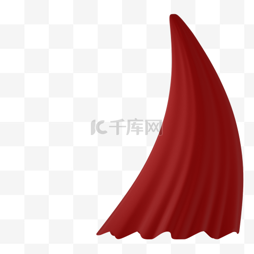 红色丝绸布艺素材双11图片