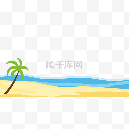 黄色的沙滩地面插画图片