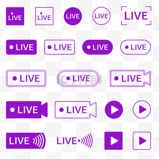 直播图标集合图片