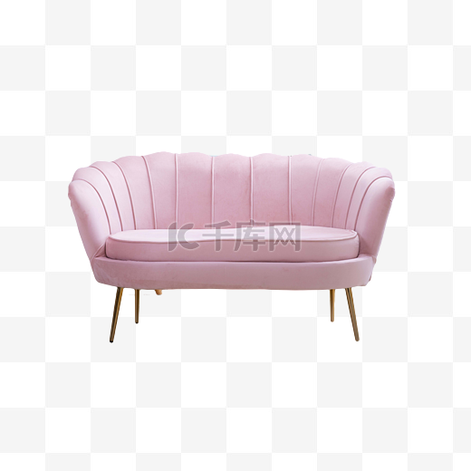 粉色简约沙发图片