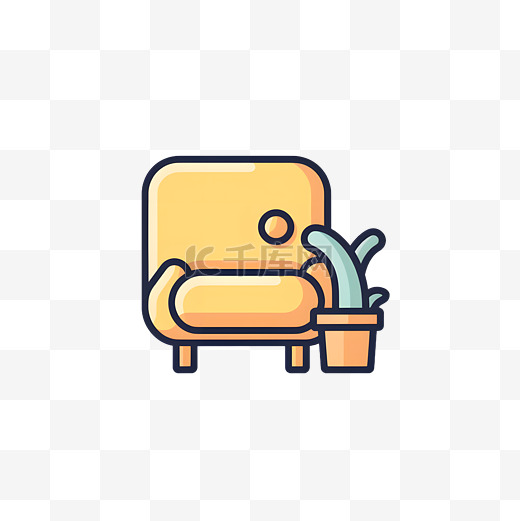 黄色公司商务座椅icon图片