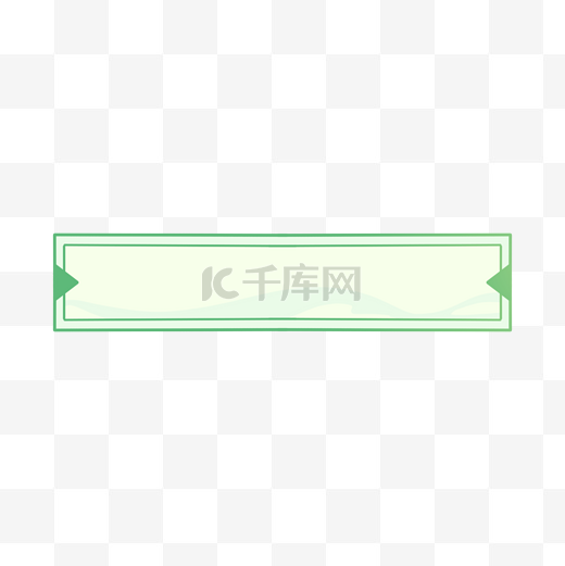 中国风古典按钮绿色标题框边框图片