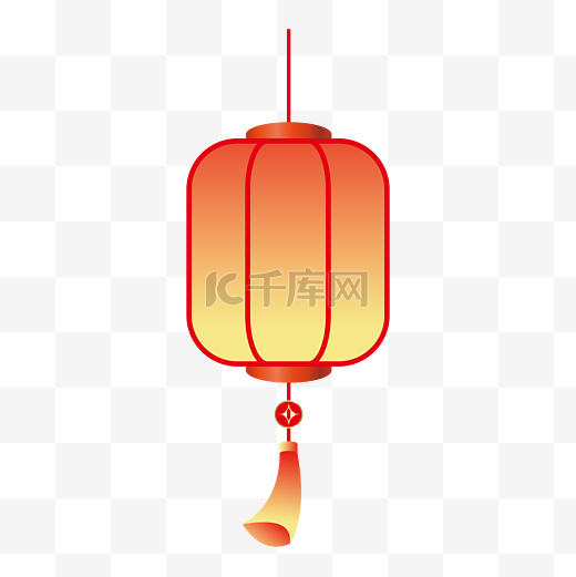 中国风新年兔年立体灯笼png图片
