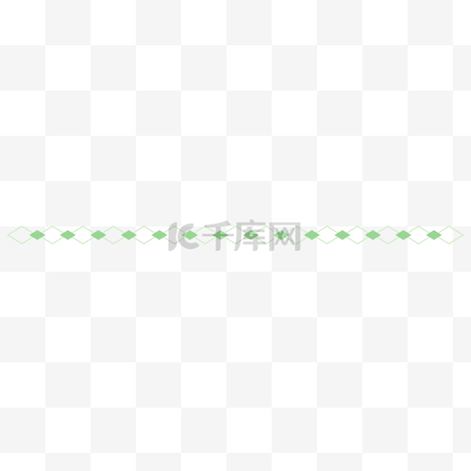 柔和绿色菱格百搭分割线图片