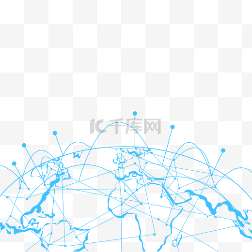 科技地球线条元宇宙蓝色互联网图片