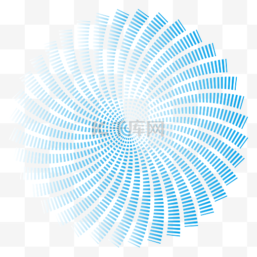 科技蓝渐变螺纹装饰元素图片