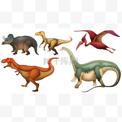 一群恐龙图片