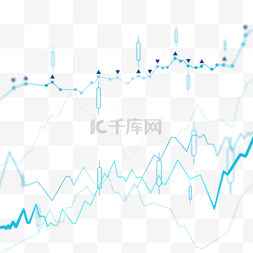 股票市场走势图分析蓝色折线图图片