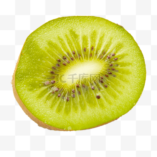 绿色新鲜水果猕猴桃切面图片