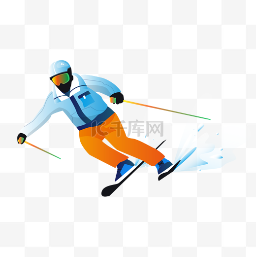 冬奥会奥运会比赛项目滑雪滑行下坡图片