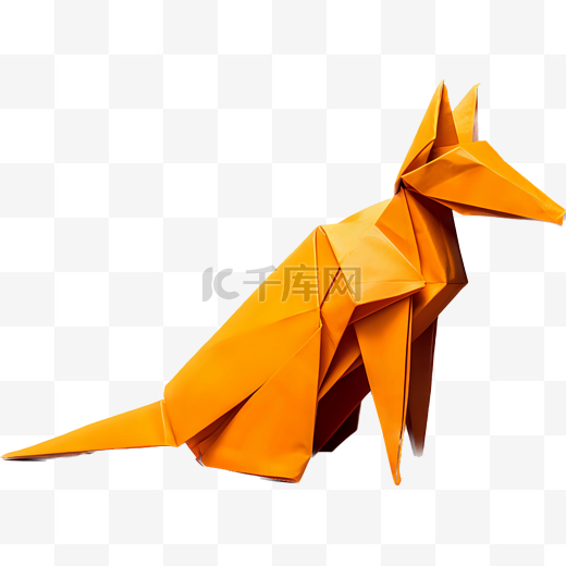 狐狸日本折纸风格动物狗图片