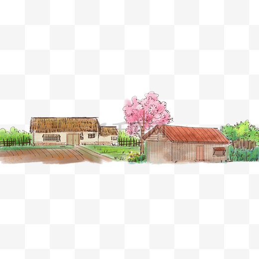 乡村房屋风景图片