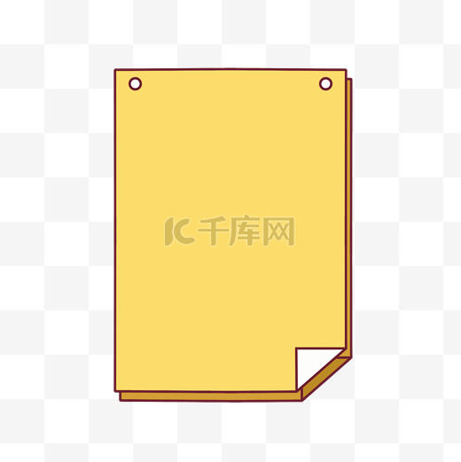 黄色折页文纸张本框边框图片