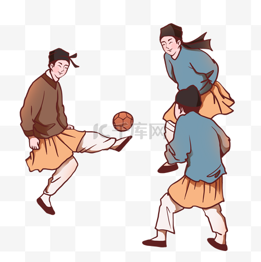 寒食节中国传统古人古代蹴鞠图片