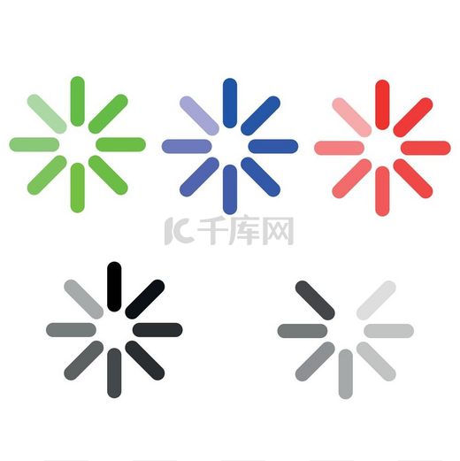 The symbol loading green blue red grey.. The symbol loading green blue red grey 集。图片