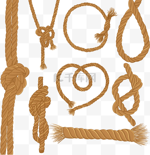 绳子麻绳捆绑木绳装饰线编织图片
