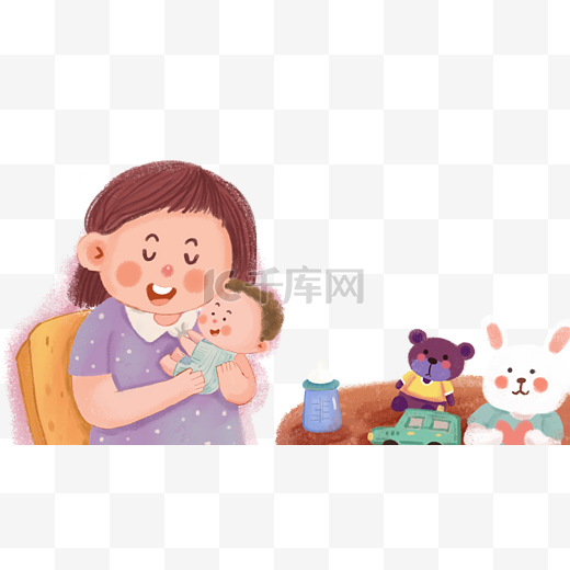 中国人口日之优生优育妈妈与宝宝图片