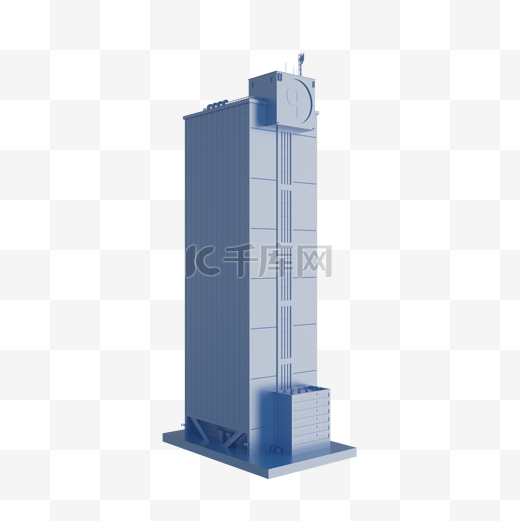 C4D高端写字楼科技建筑模型图片