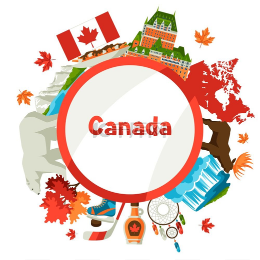加拿大背景设计加拿大传统符号和景点加拿大背景设计图片