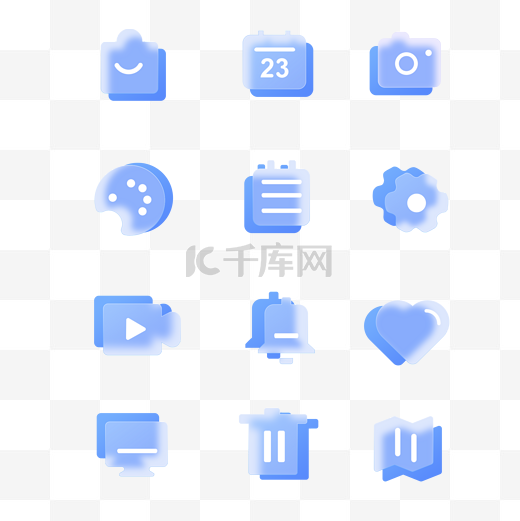 毛玻璃半透明图标icon图片