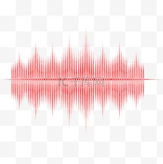 抽象的红光效果电子波音乐矢量背景图片