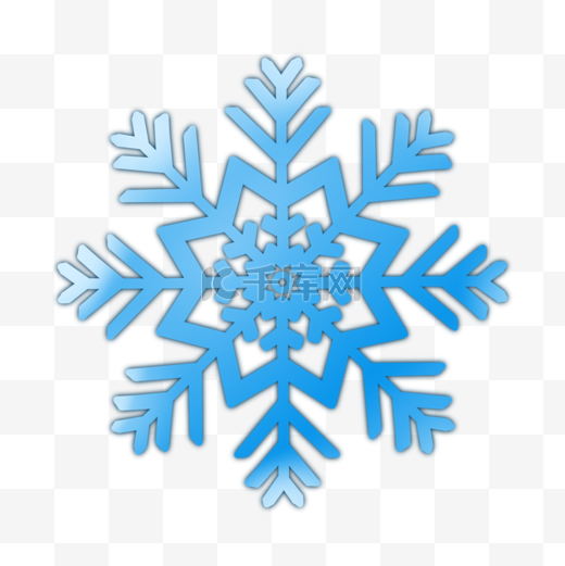 蓝色雪花图片