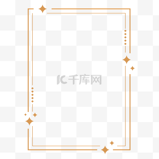 简约欧式四角星装饰边框图片