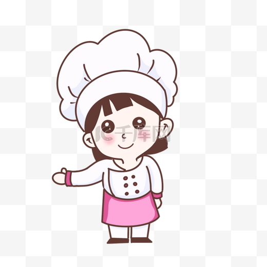 可爱卡通厨师小女孩图片