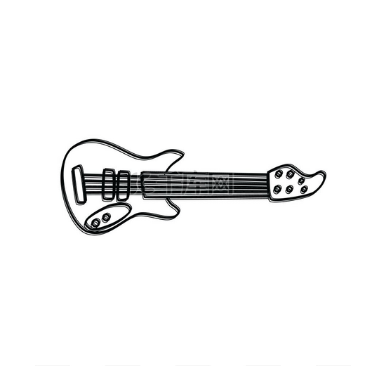 吉他乐器涂鸦素描卡通矢量吉他乐器涂鸦素描卡通矢量艺术图片
