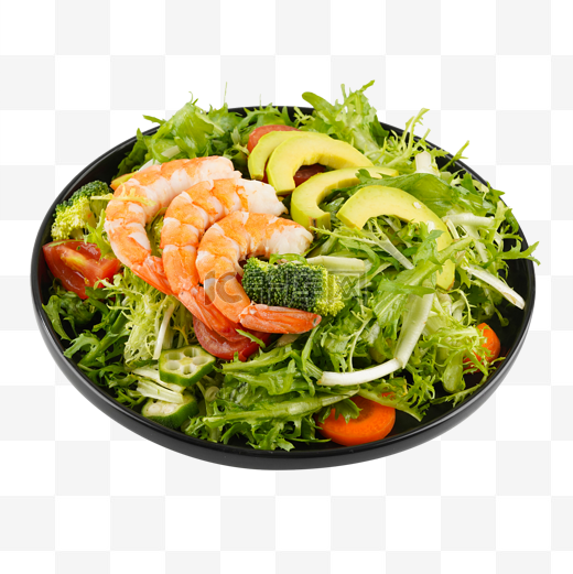 虾仁蔬菜沙拉减肥餐图片
