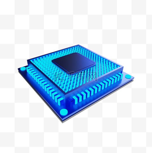 3DC4D立体电子科技电路芯片图片