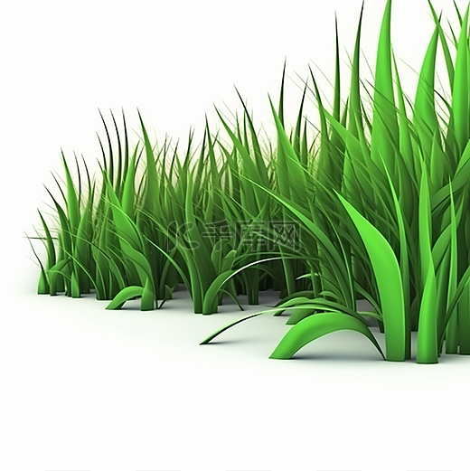 一颗绿色的草素材图片