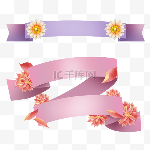 母亲节新媒体彩色花朵标题框图片