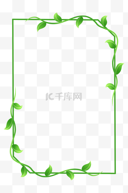 春季春天植物叶子藤蔓边框图片