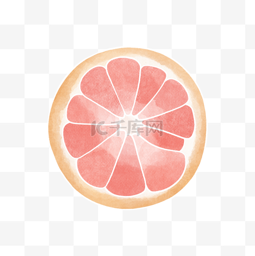 水彩水果柠檬西柚图片