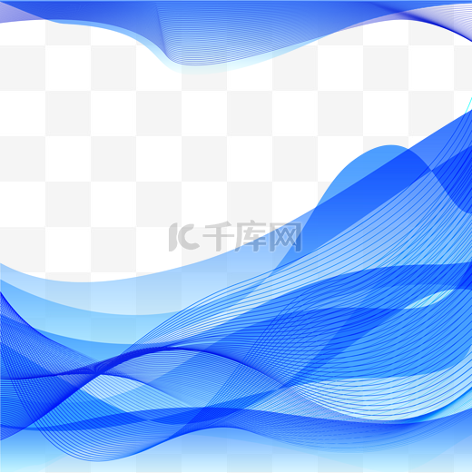 简洁大方蓝色动感商务波浪流动线条曲线图片