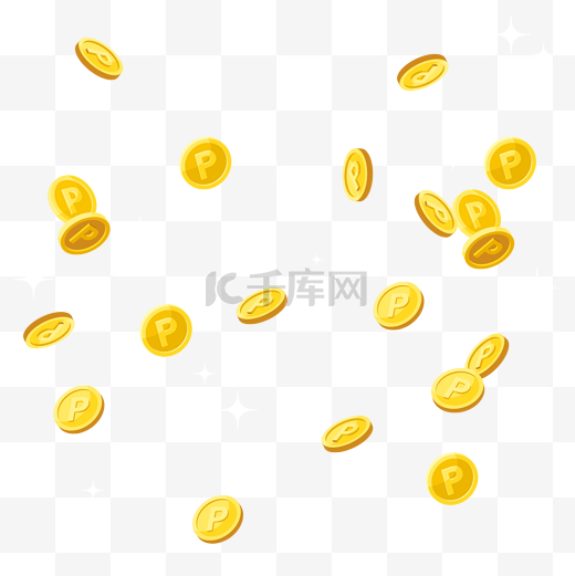 漂浮纸币金币飞舞金钱图片