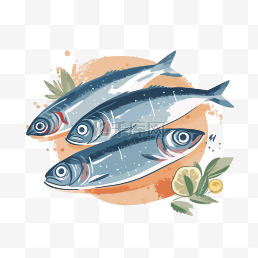 卡通手绘水产海鲜鱼图片