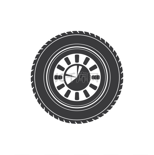 汽车轮辋黑色轮胎合金盘隔离汽车轮辋矢量自动橡胶轮图标合金盘隔离车辆的轮辋轮胎图片