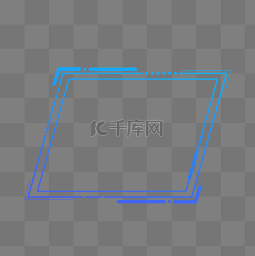 蓝色线条科技边框图片
